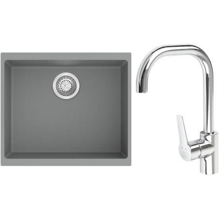 Set StrongSinks S3 (dřez Hron 530 Šedá + baterie Garonne Chrom)