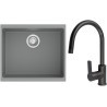 Set StrongSinks S3 (dřez Hron 530 Šedá + baterie Loira Černá matná)