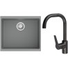 Set StrongSinks S3 (dřez Hron 530 Šedá + baterie Garonne Černá matná)