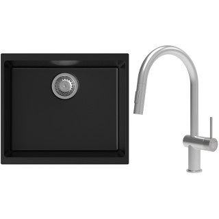 Set StrongSinks S3 (dřez Hron 530 Černá + baterie Neris Celonerez)