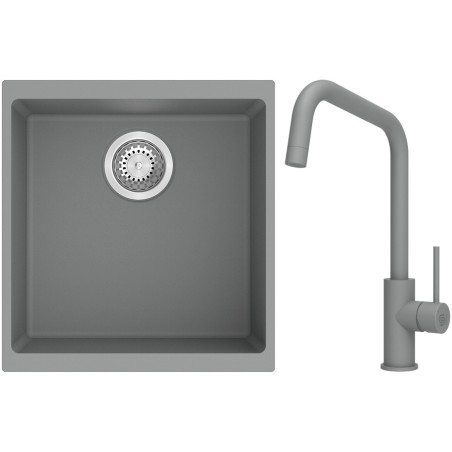 Set StrongSinks S3 (dřez Hron 430 Šedá + baterie Arda Šedá)