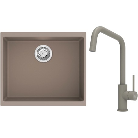 Set StrongSinks S3 (dřez Hron 530 Béžová + baterie Arda Béžová)