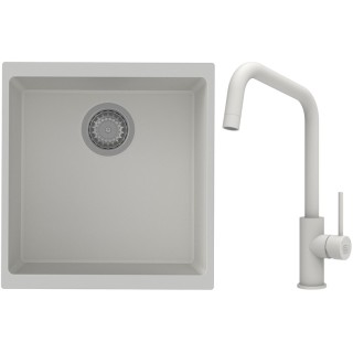 Set StrongSinks S3 (dřez Hron 430 Bílá + baterie Arda Bílá)