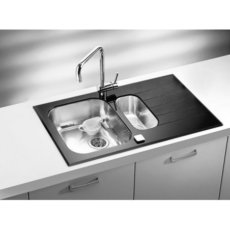Kuchyňský dřez Alveus Glassix 20 černá/satin Kuchyňský dřez Alveus Glassix 20 černá/satin