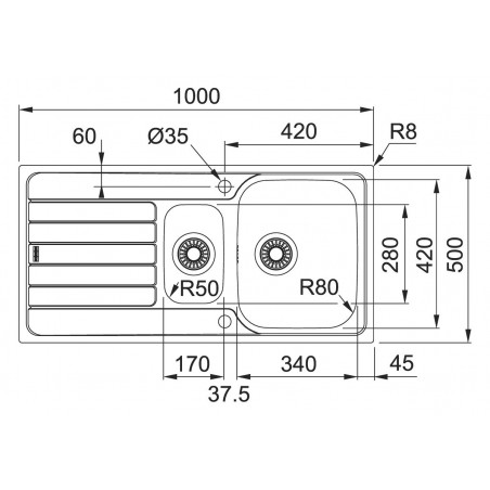 Kuchyňský dřez Franke Spark SKX 651