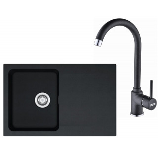 Set Franke T30Č (dřez OID 611-78 Černá + baterie FP 9000.071 Onyx)