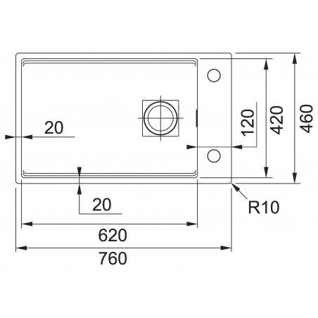 Kuchyňský dřez Franke Kubus 2 KNG 110-62 Kašmír