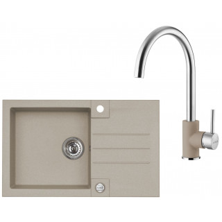 Set Alveus (dřez Rock 130 Pebble 02 + baterie Elza Pebble 02)