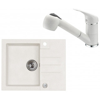 Set Alveus (dřez Rock 30 White 11 + baterie AM 20 White 11)