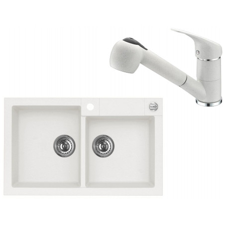 Set Alveus (dřez Rock 90 White 11 + baterie AM 20 White 11 + dárek) Set Alveus (dřez Rock 90 White 11 + baterie AM 20 White 11 + dárek)