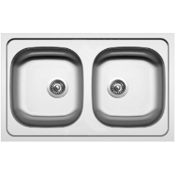 Kuchyňský dřez Sinks Classic 800 DUO 0,6 mm, matný
