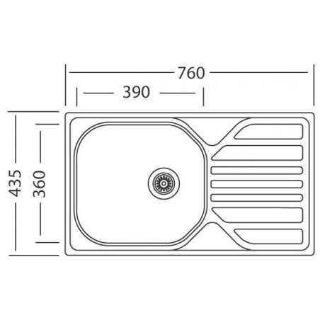 Kuchyňský dřez Sinks Compact 760 M 0,5 mm, matný