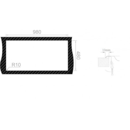 Kuchyňský dřez Sinks Okioplus 1000 V 0,7 mm, leštěný