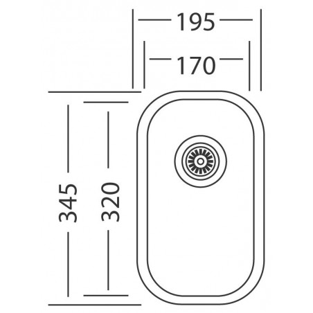 Kuchyňský dřez Sinks Undermount 195 V 0,6 mm, matný Kuchyňský dřez Sinks Undermount 195 V 0,6 mm, matný