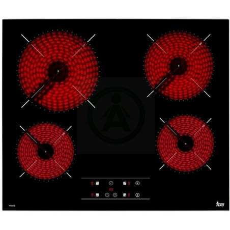 Sklokeramický panel Teka TB 6415 BK Černé sklo, zabroušený okraj Sklokeramický panel Teka TB 6415 BK Černé sklo, zabroušený okraj
